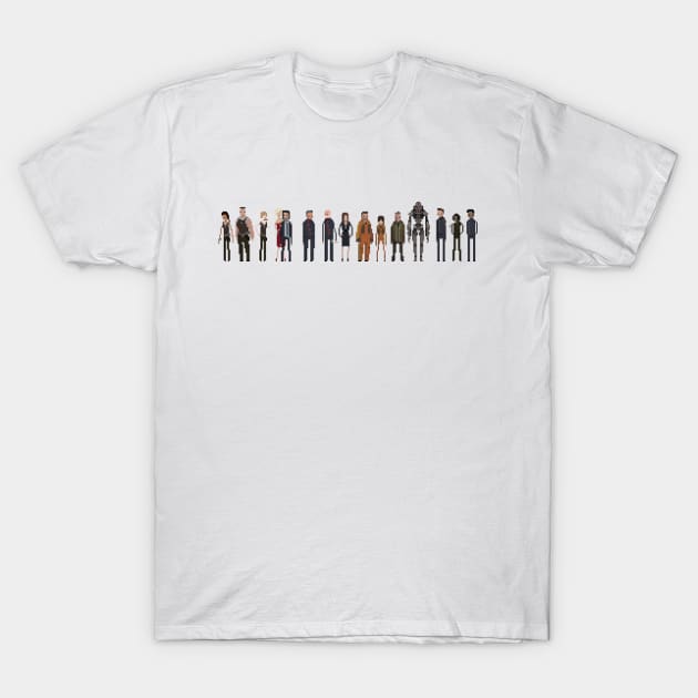 Battlestar Galactica Pixels T-Shirt by littlefence